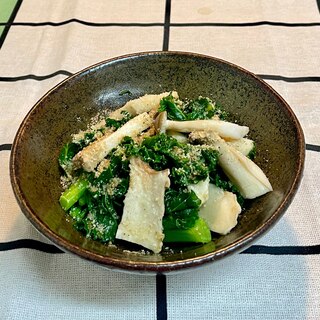 野菜の王様を美味しく摂取♡ケールときのこのおひたし